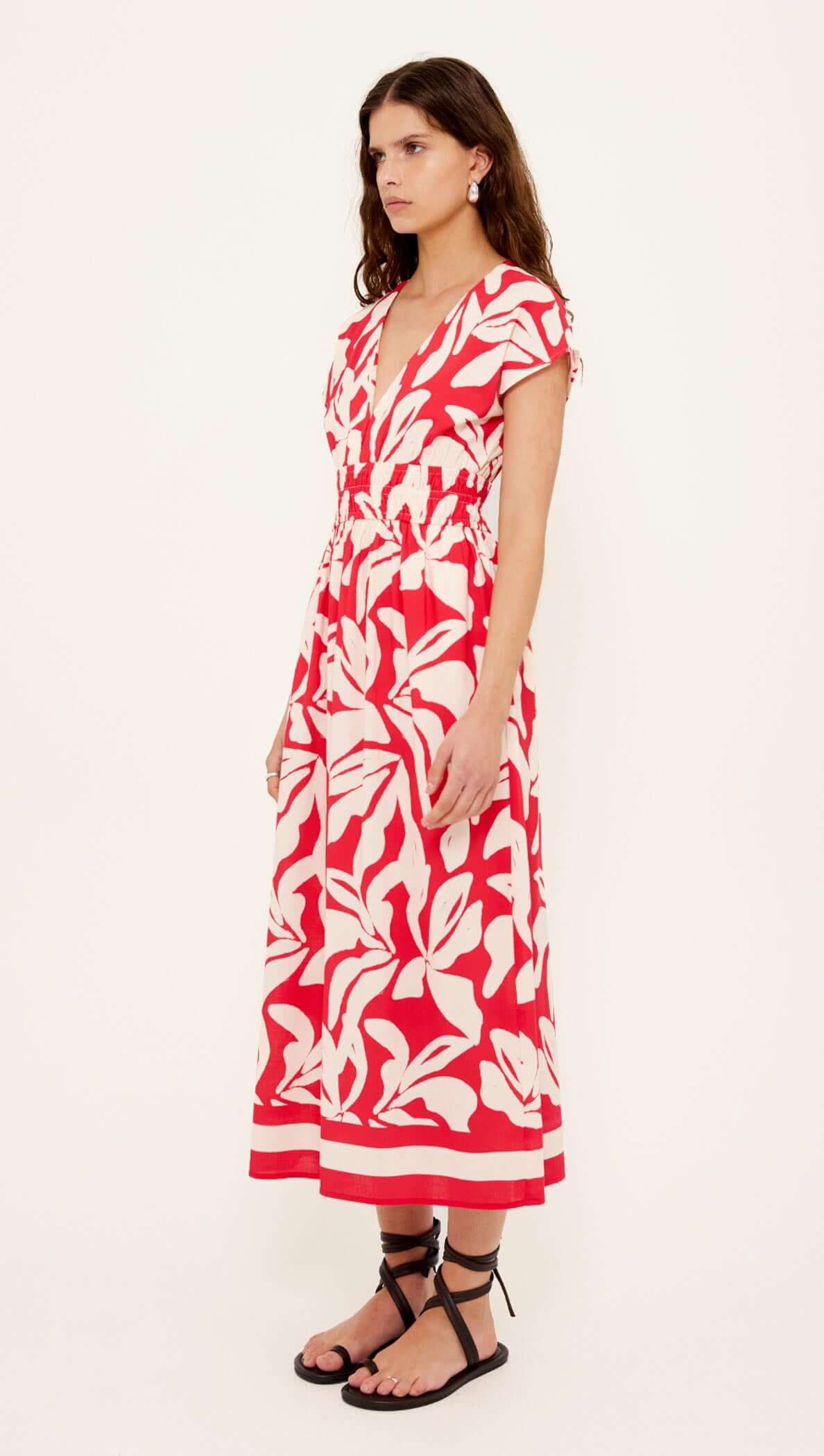 Staple The Label Serata Shirred Midi Dress