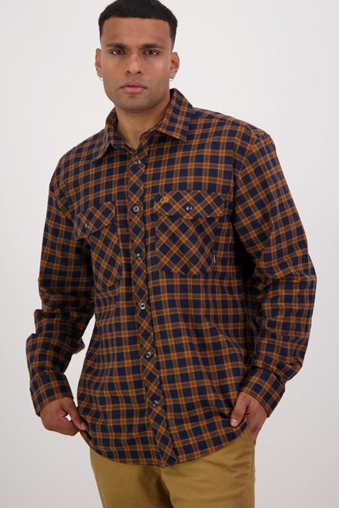 Swanndri Full Button Egmont Twin Pack Red Lattice/Toffee Lattice