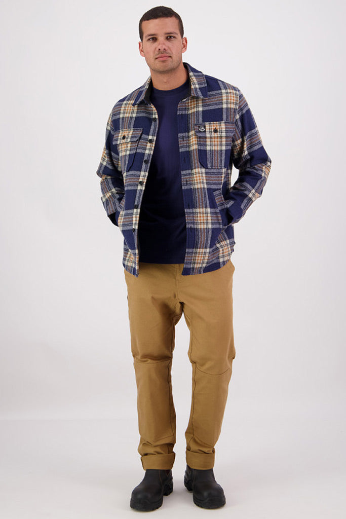 Swanndri Kiaraki v3 Wool Shacket Atlantic Check