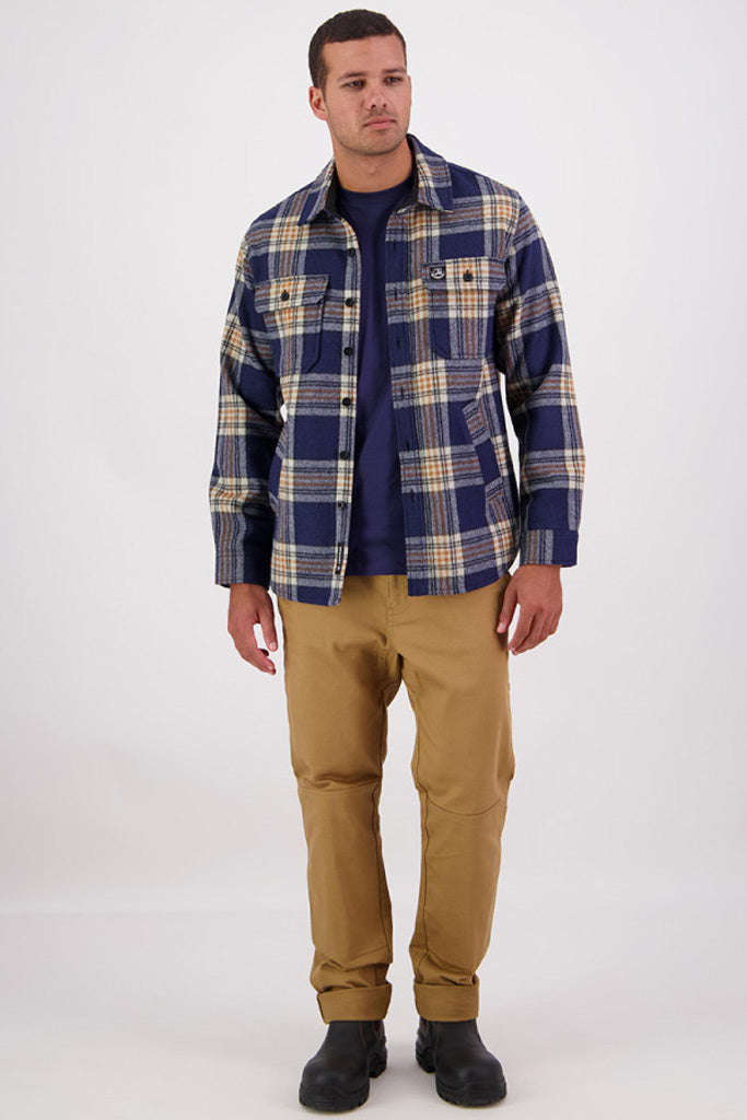 Swanndri Kiaraki v3 Wool Shacket Atlantic Check