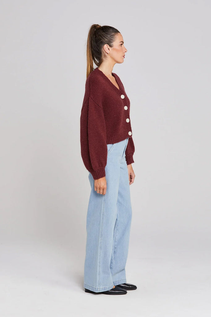 Thing Thing Huddle Cardigan Winter Rouge