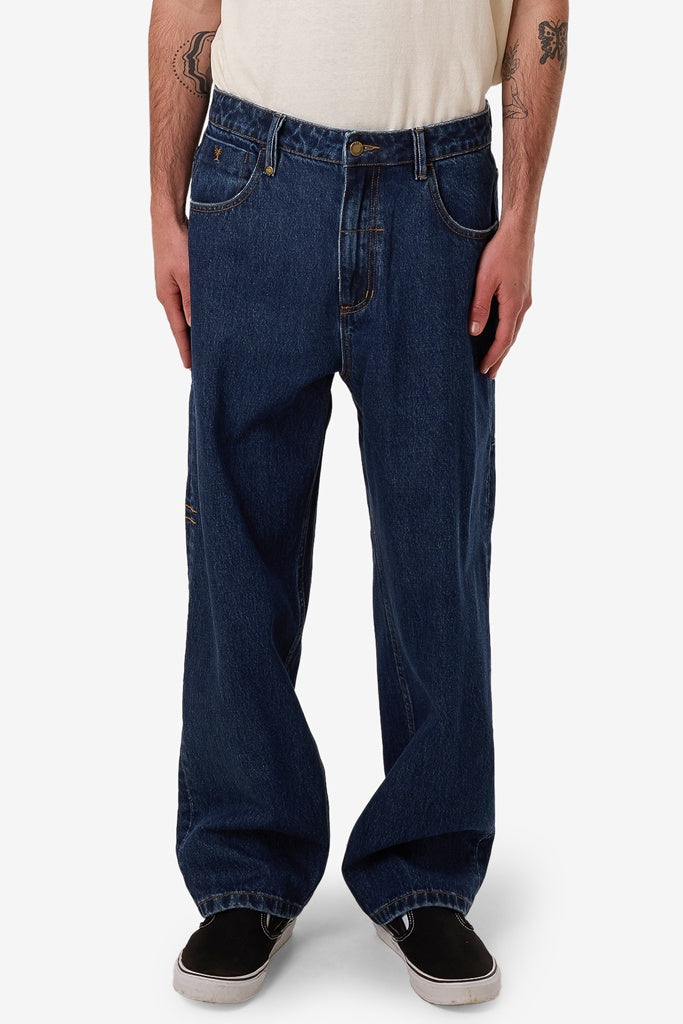 Thrills Big Slacker Denim Jean Rinsed Ink