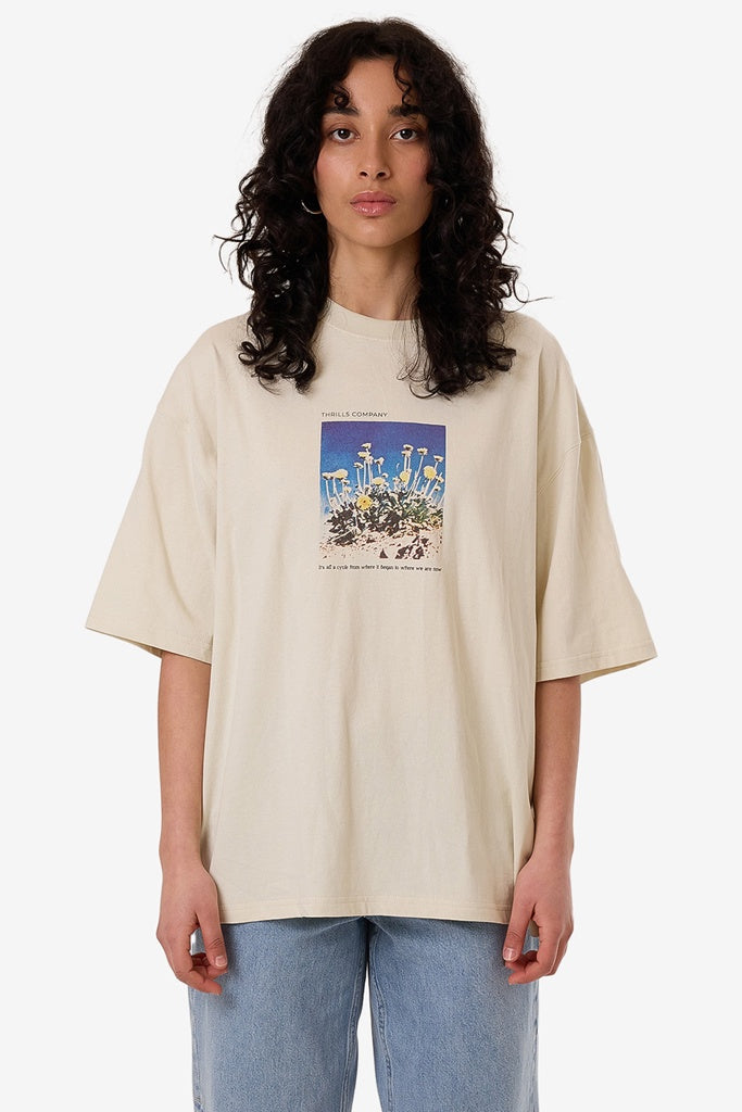 Thrills Cyclicle Beginnings Oversized Tee Heritage White
