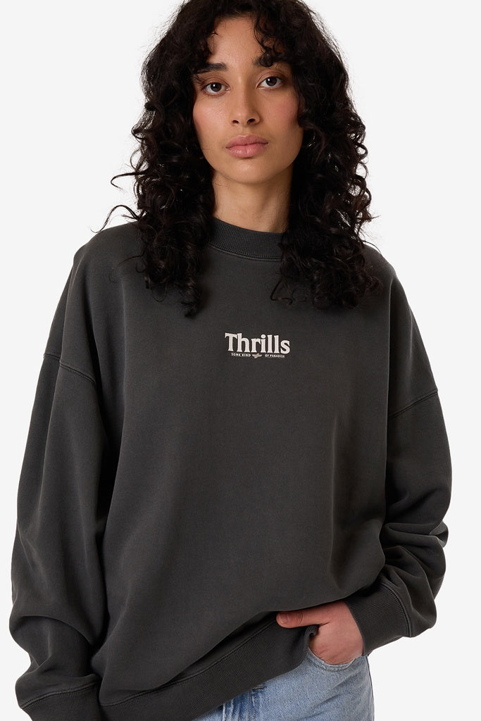 Thrills Road To Paradise Cocoon Panel Crew Merch Black