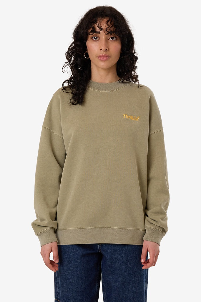 Thrills Thrills Workwear Cocoon Panel Crew Eucalyptus