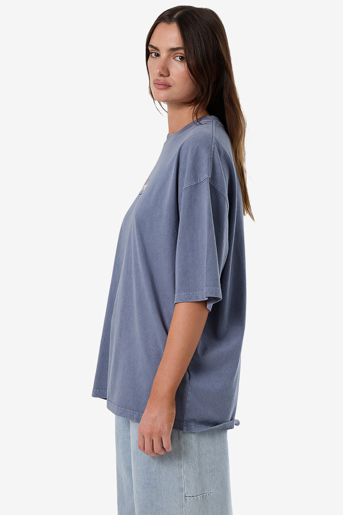 Thrills Fortune Favours Oversized Tee Rustic Blue