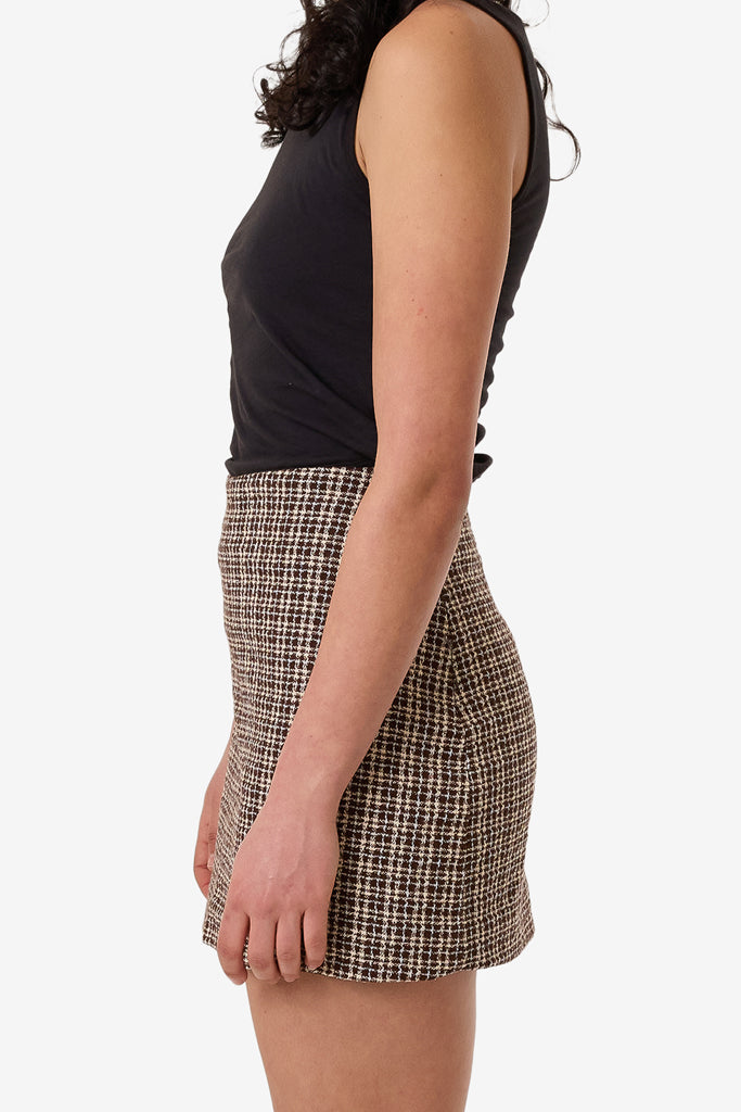Thrills Hazed Mini Skirt Coffee