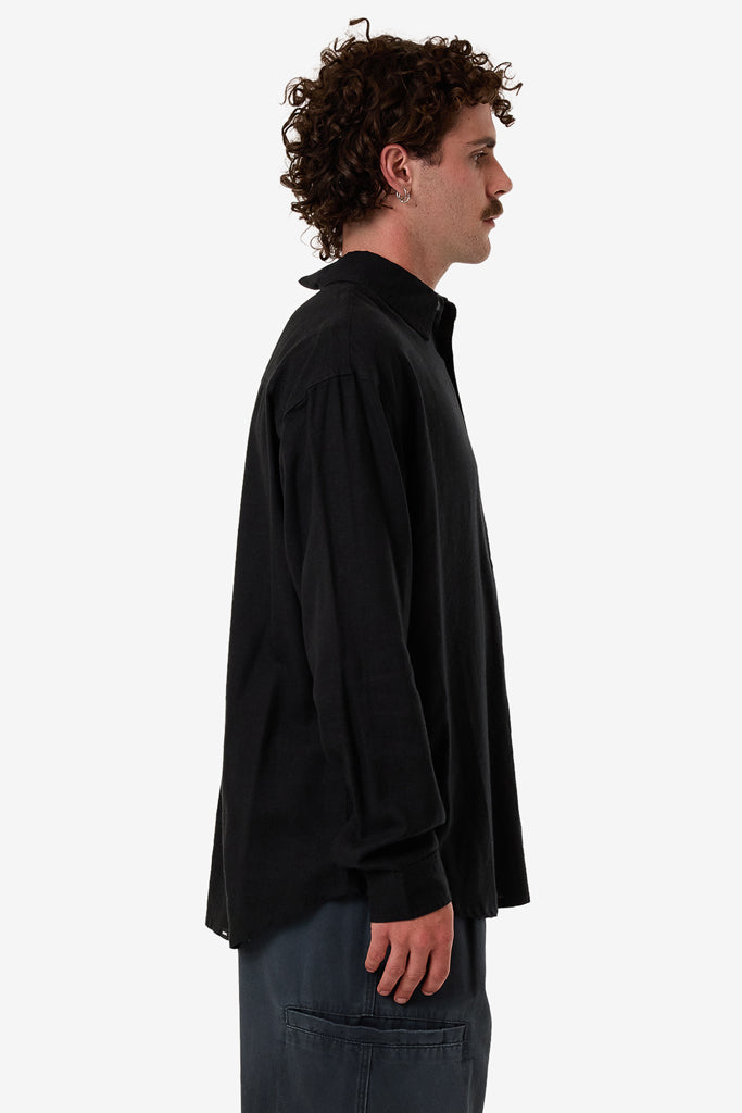 Thrills Hemp Thrills Oversize Long Sleeve Shirt Black