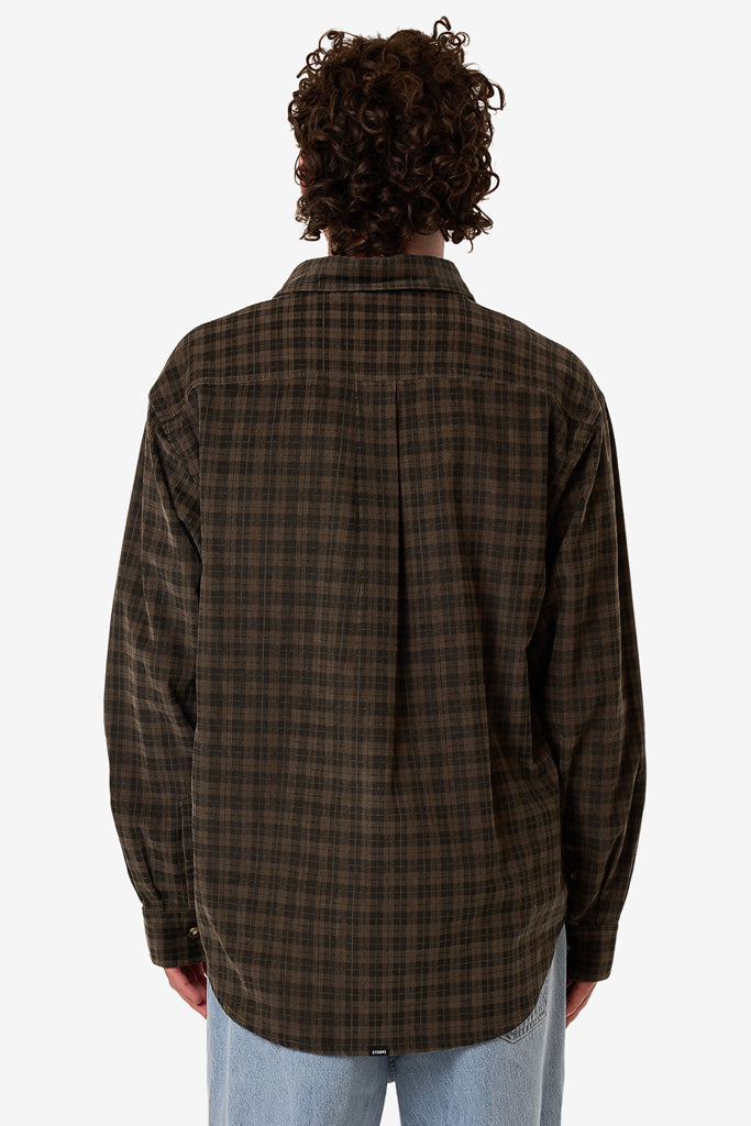 Thrills Thrills Union Cord Check Long Sleeve Shirt Falcon