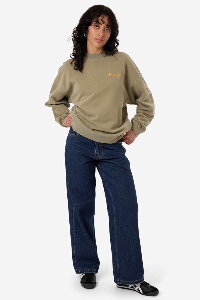 Thrills Thrills Workwear Cocoon Panel Crew Eucalyptus