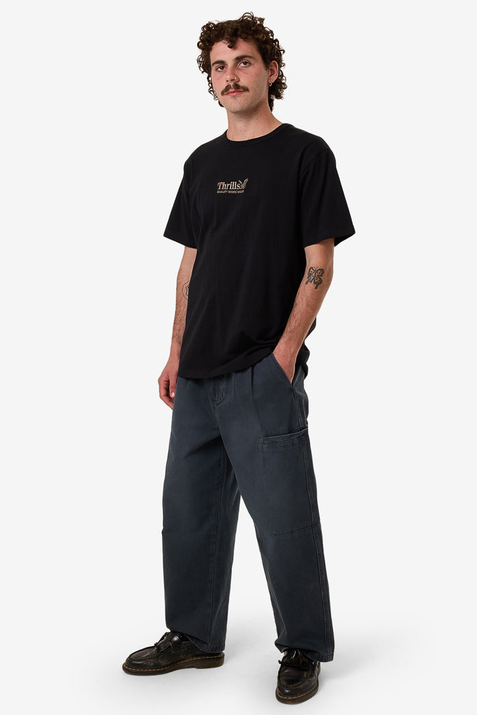 Thrills Thrills Workwear Embro Merch Fit Tee Black