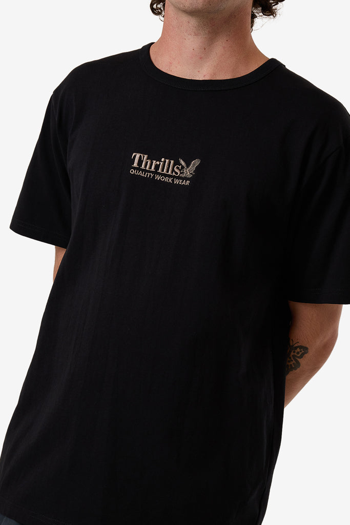Thrills Thrills Workwear Embro Merch Fit Tee Black