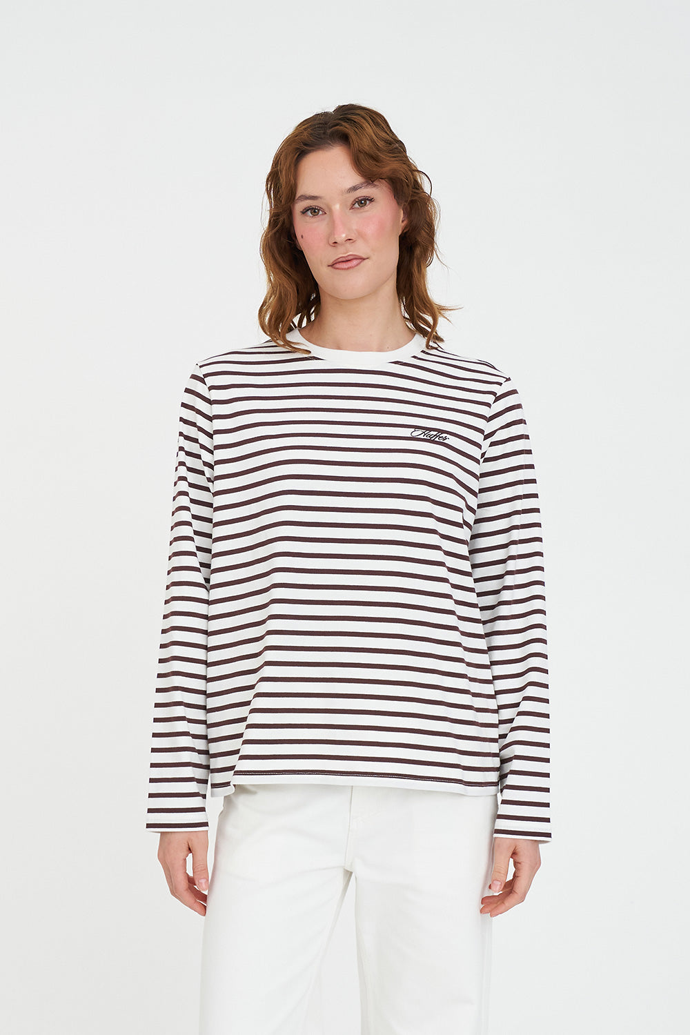 Huffer Oui Oui L/S Relax Tee Chestnut