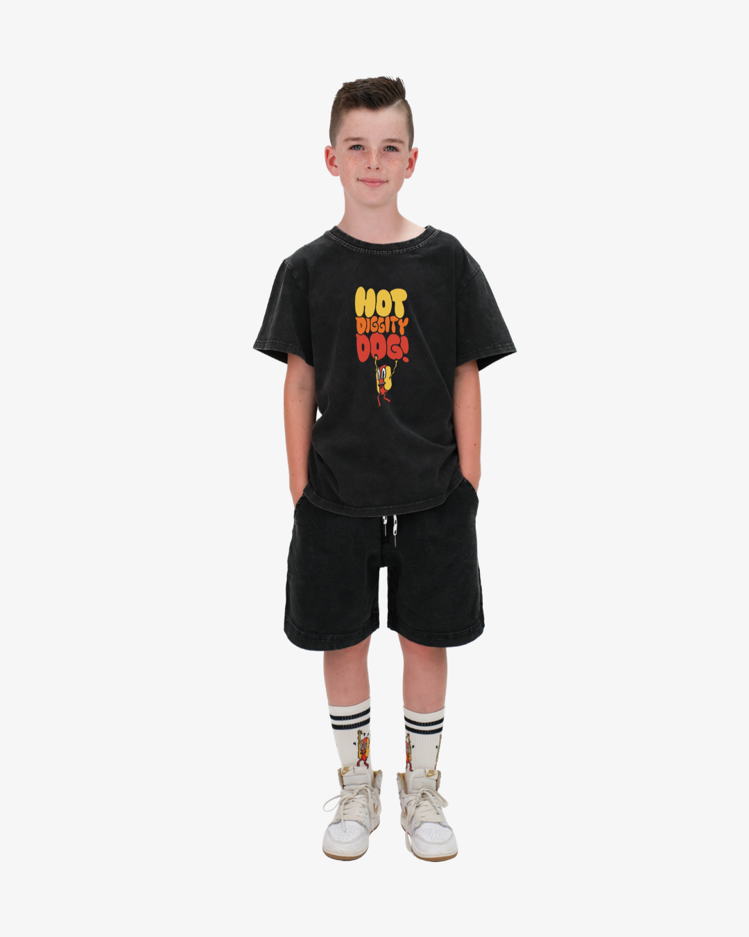 Band of Boys Black Wash Hotdog Tee