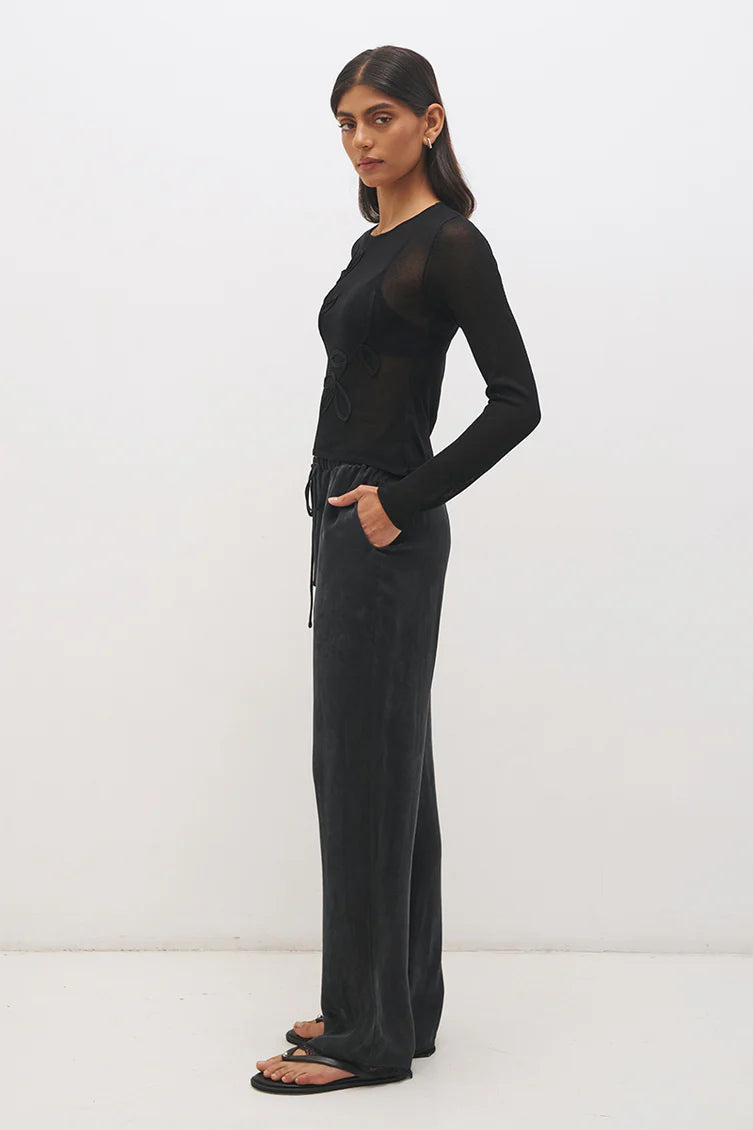 Mon Renn Yasmin Knit Top Black