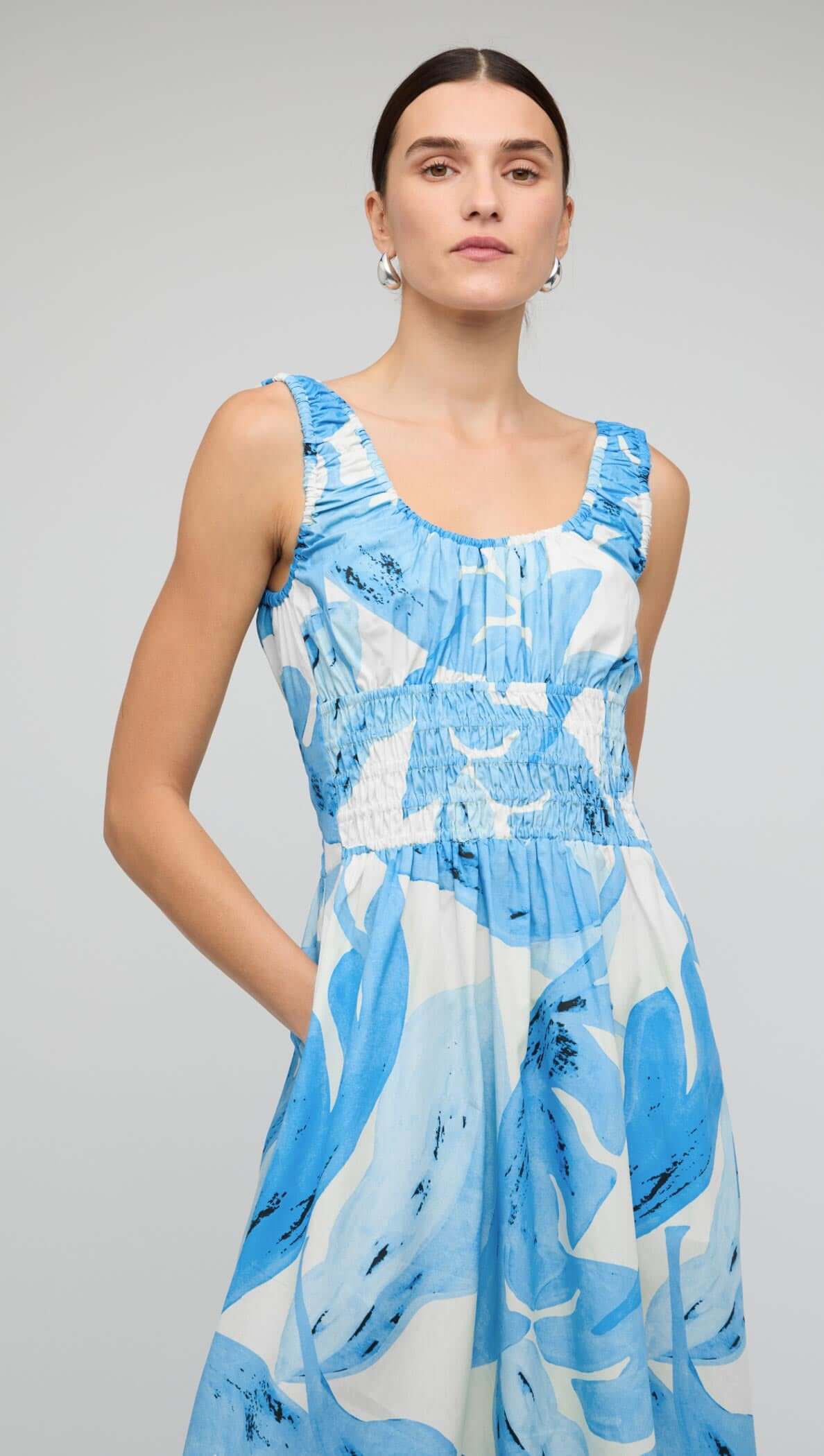 Staple the Label Leilani Shirred Midi Dress