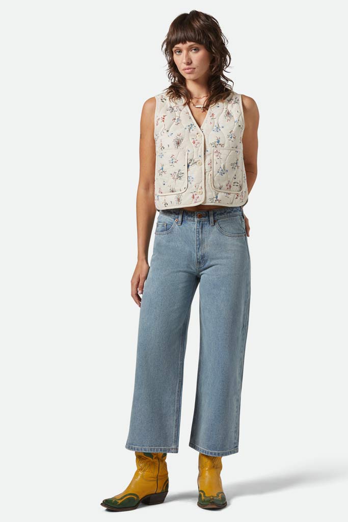Brixton Womens Margo Cropped 5 Pocket Pant Lt Denim
