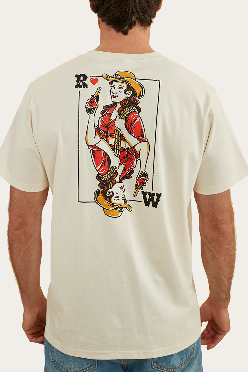 Ringers Western Wild Card Mens Loose Fit T-Shirt - Off White