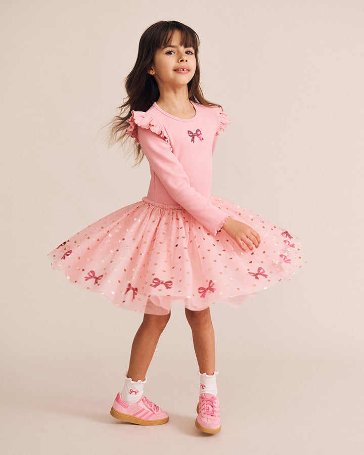 Huxbaby Sequin Bow Tulle Dress