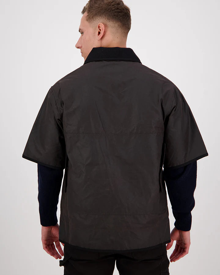 Swanndri 3/4 Sleeve Oilskin Jacket Brown