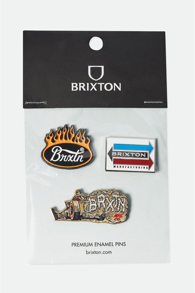 Brixton Flame Pin Set Black
