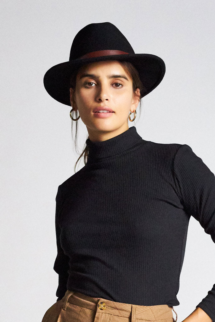 Brixton Messer Fedora Black / Brown