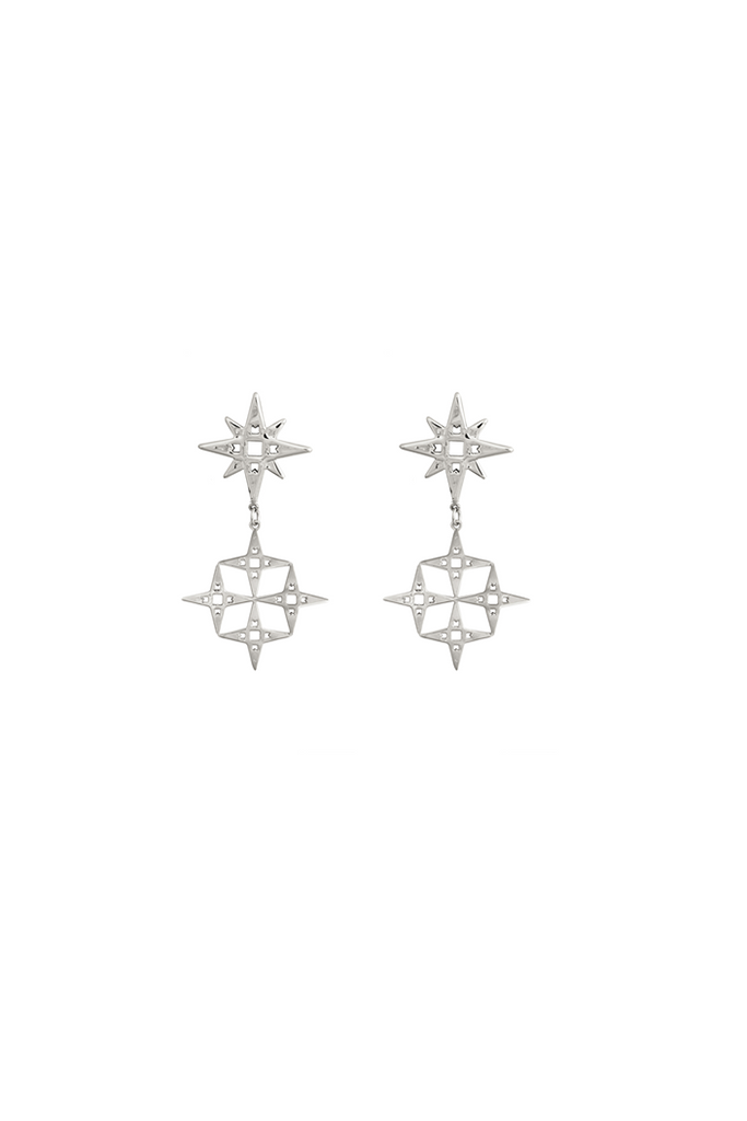 LDK Constellation Mini Earrings- Platinum