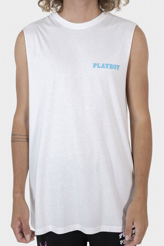 Playboy Q2 2019 Recolour Original Fit Muscle Tee White