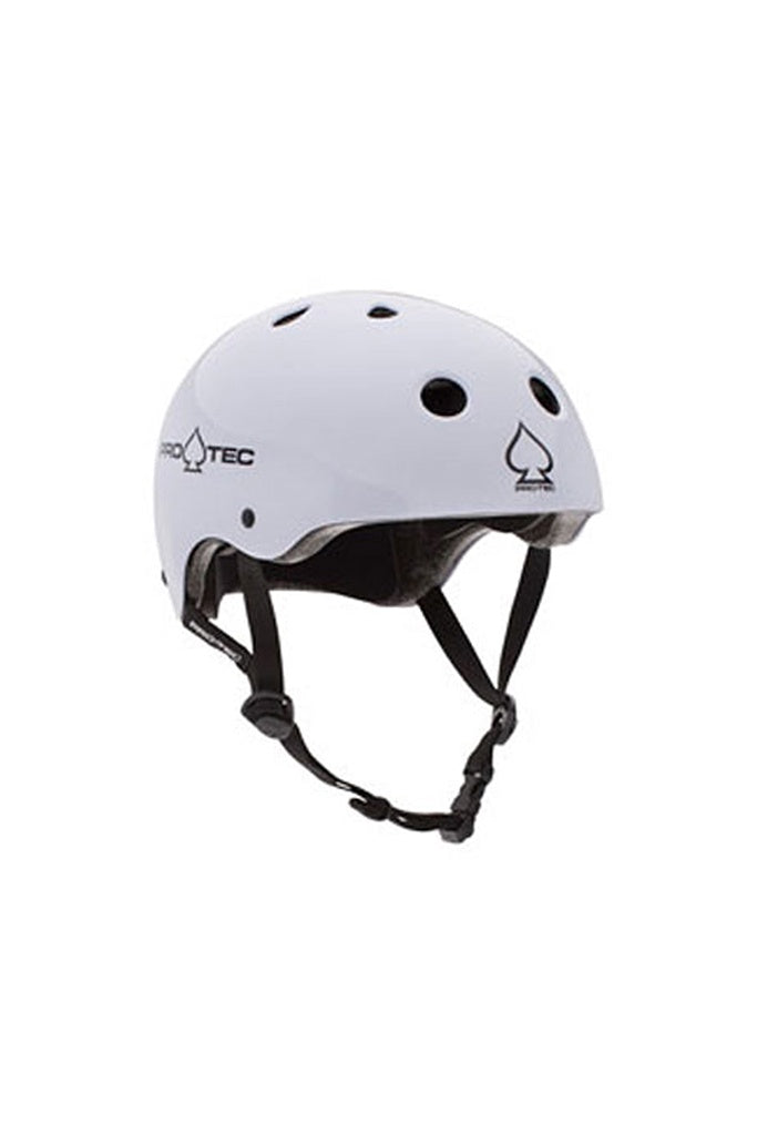 Protec Pro - Classic Cert Gloss White Helmet