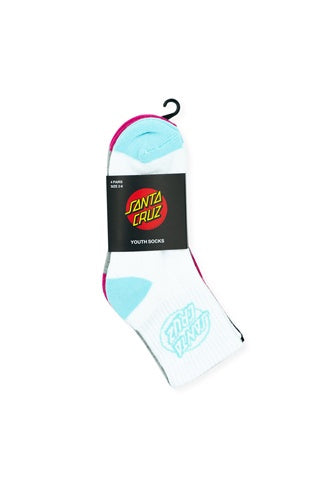 Santa Cruz Girls Oval Dot Mono Multi Socks