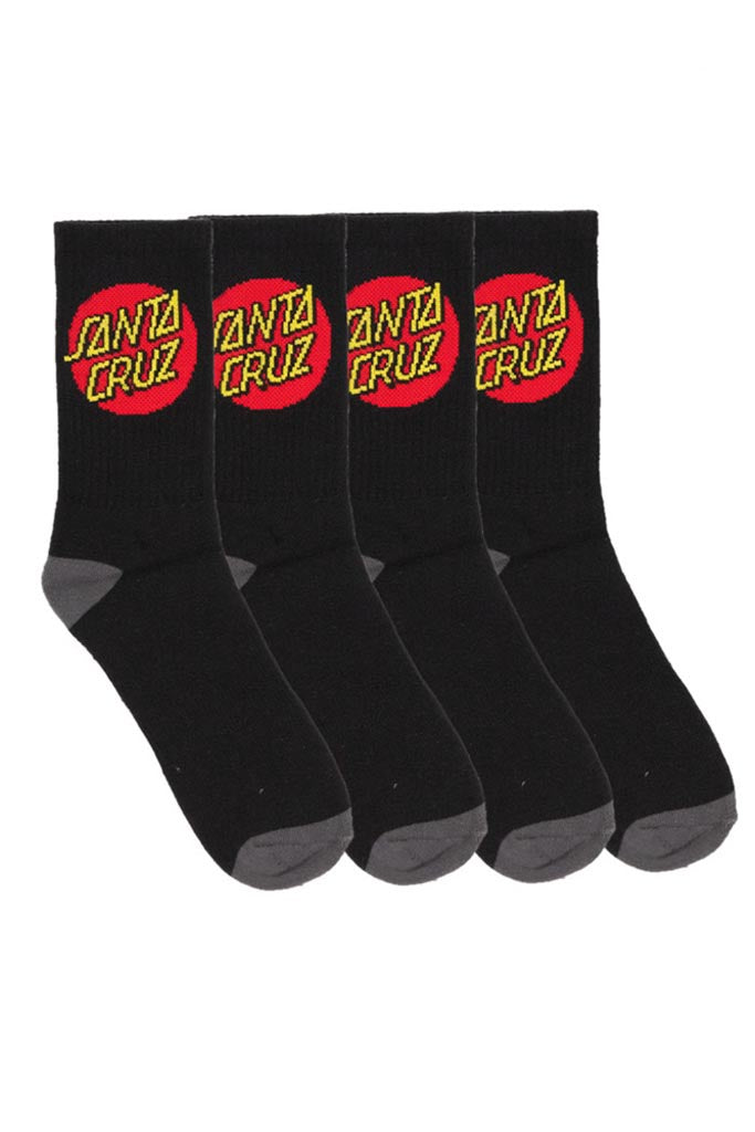 Santa Cruz Youth Classic Dot Socks Black