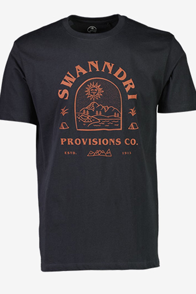 Swanndri The Trail T Shirt Washed Black/Terracotta
