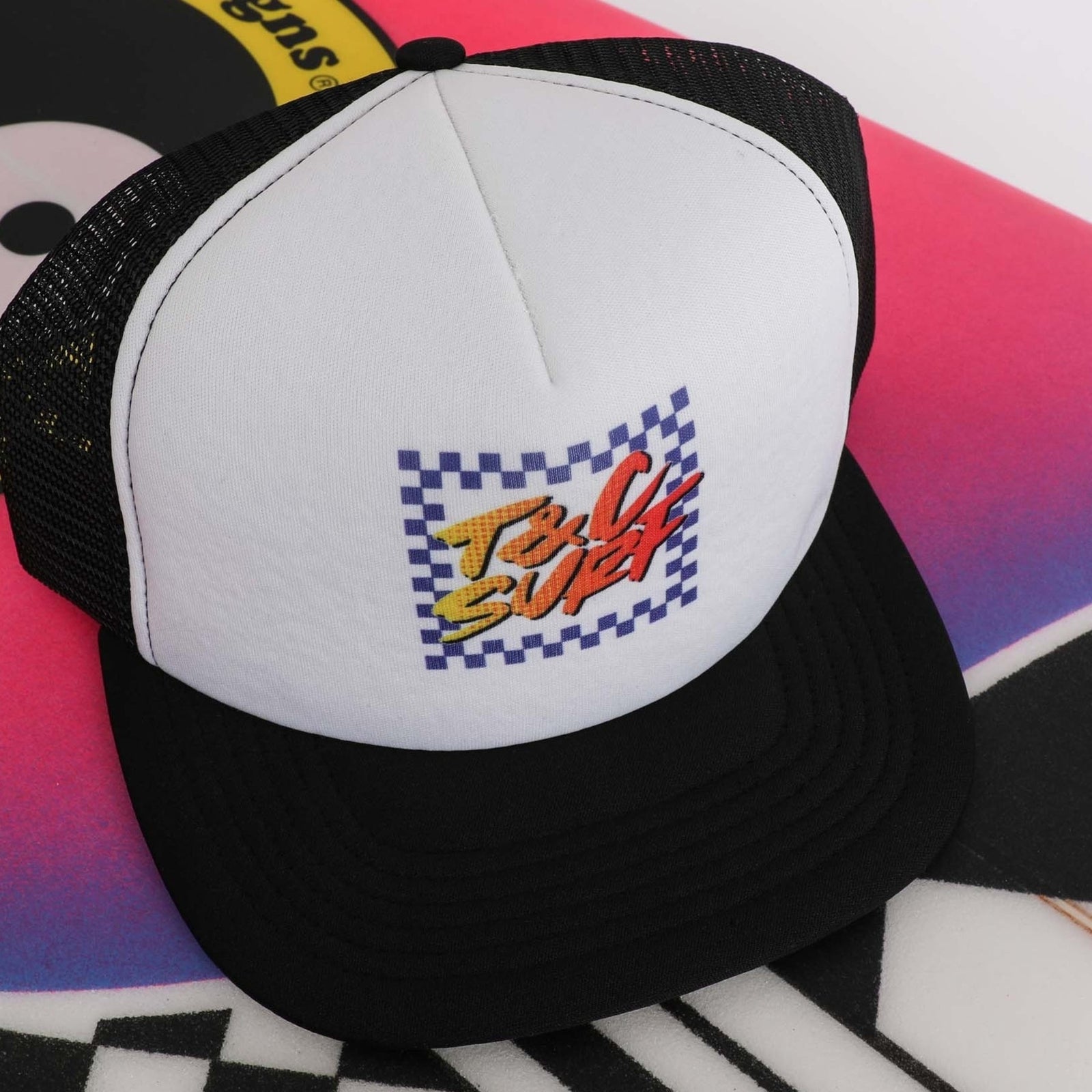 T&C Border Check Trucker Cap Black