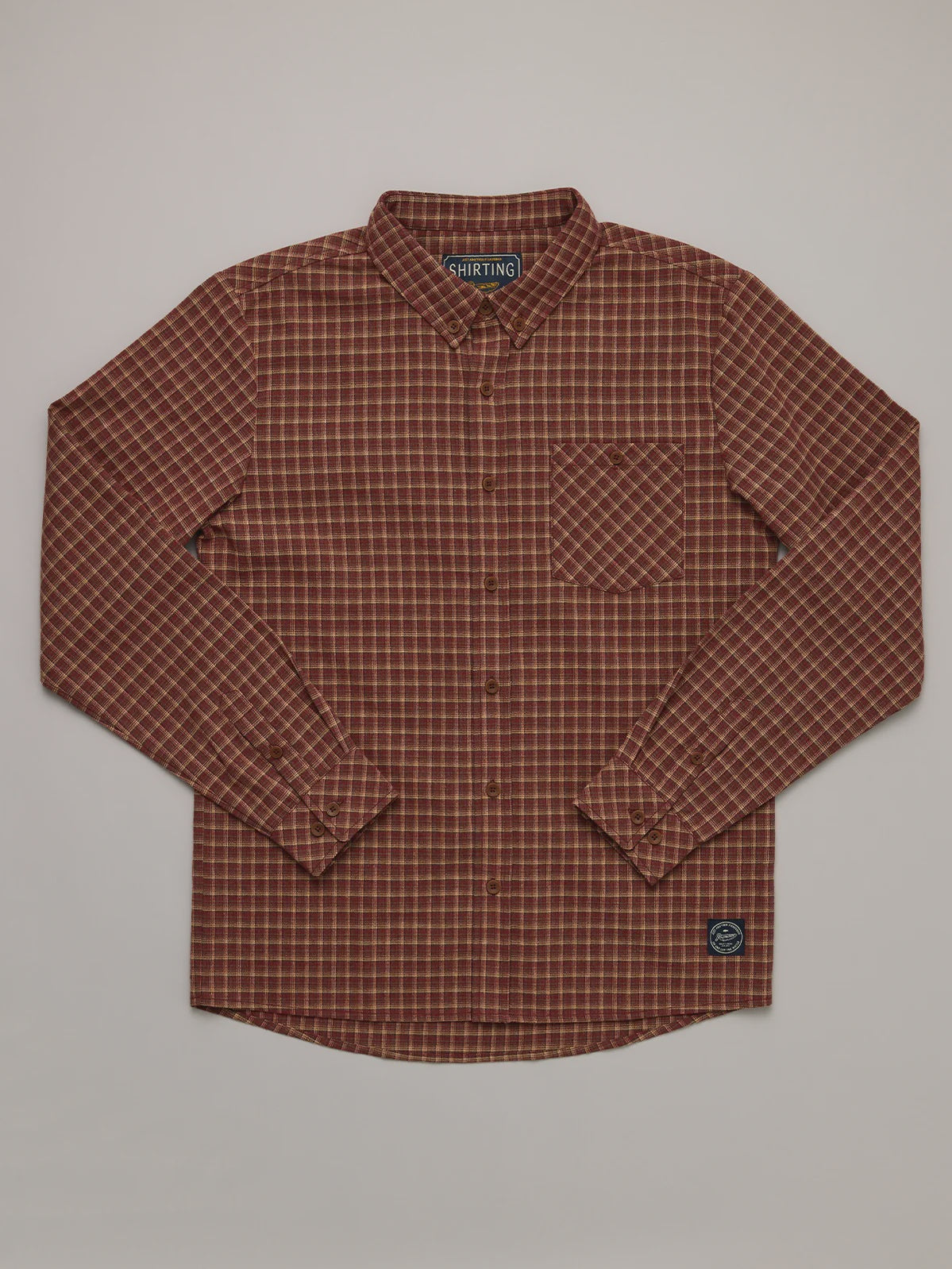 Just Another Fisherman Boatyard Shirt Maroon Check
