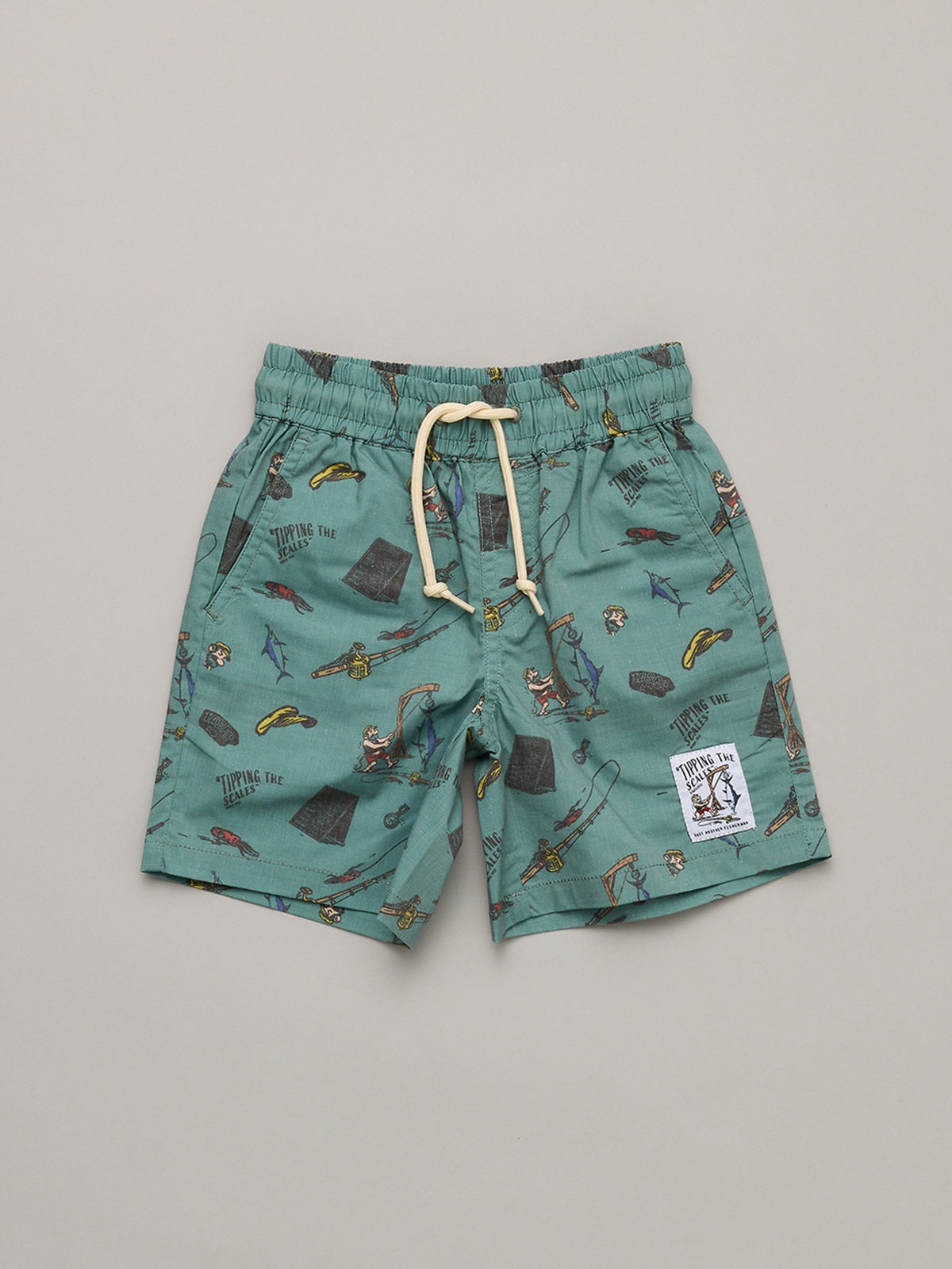 Just Another Fisherman Mini Tipping The Scales Shorts Green
