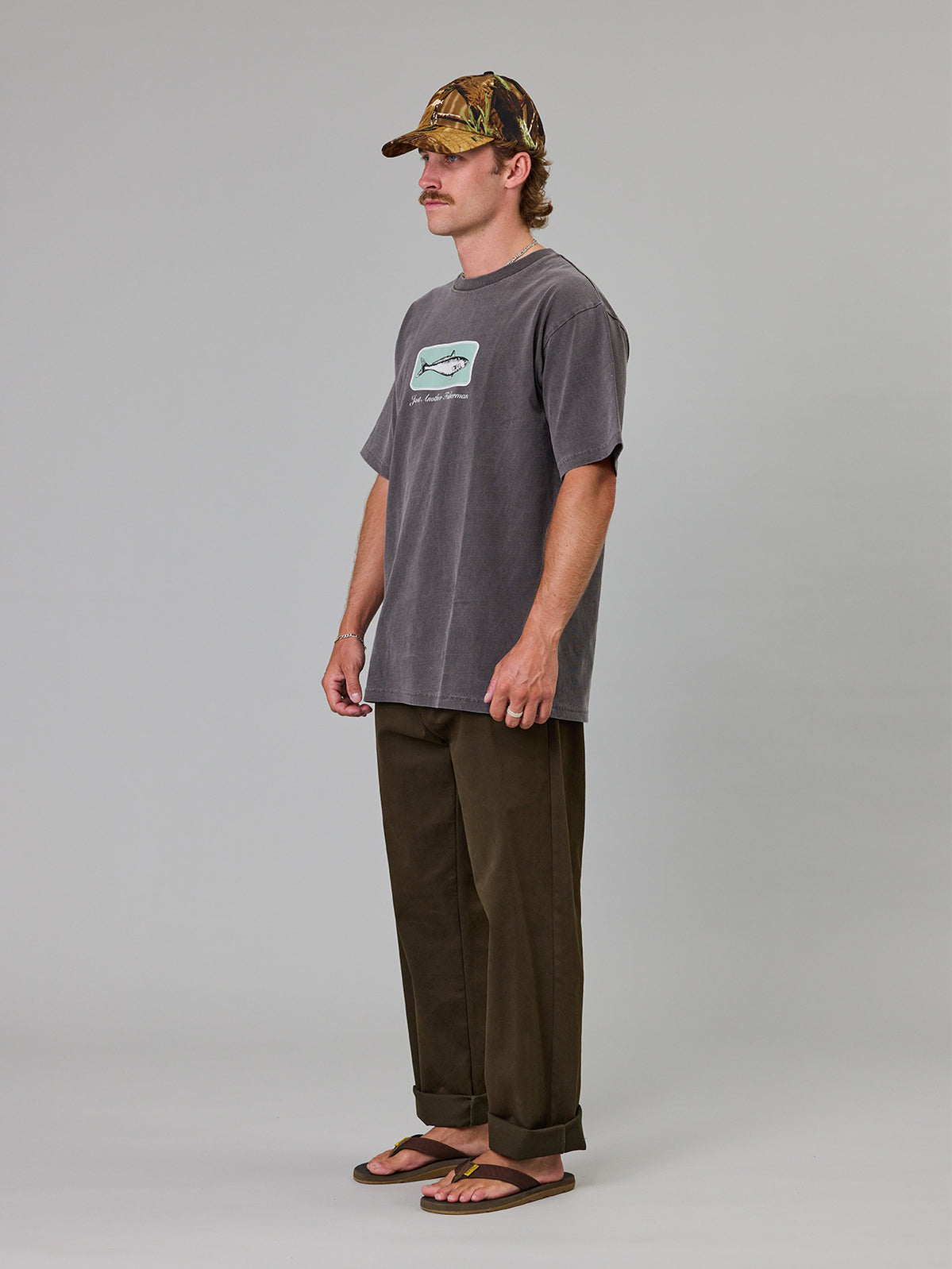 Just Another Fisherman Kahawai Sea Tee Aged Black