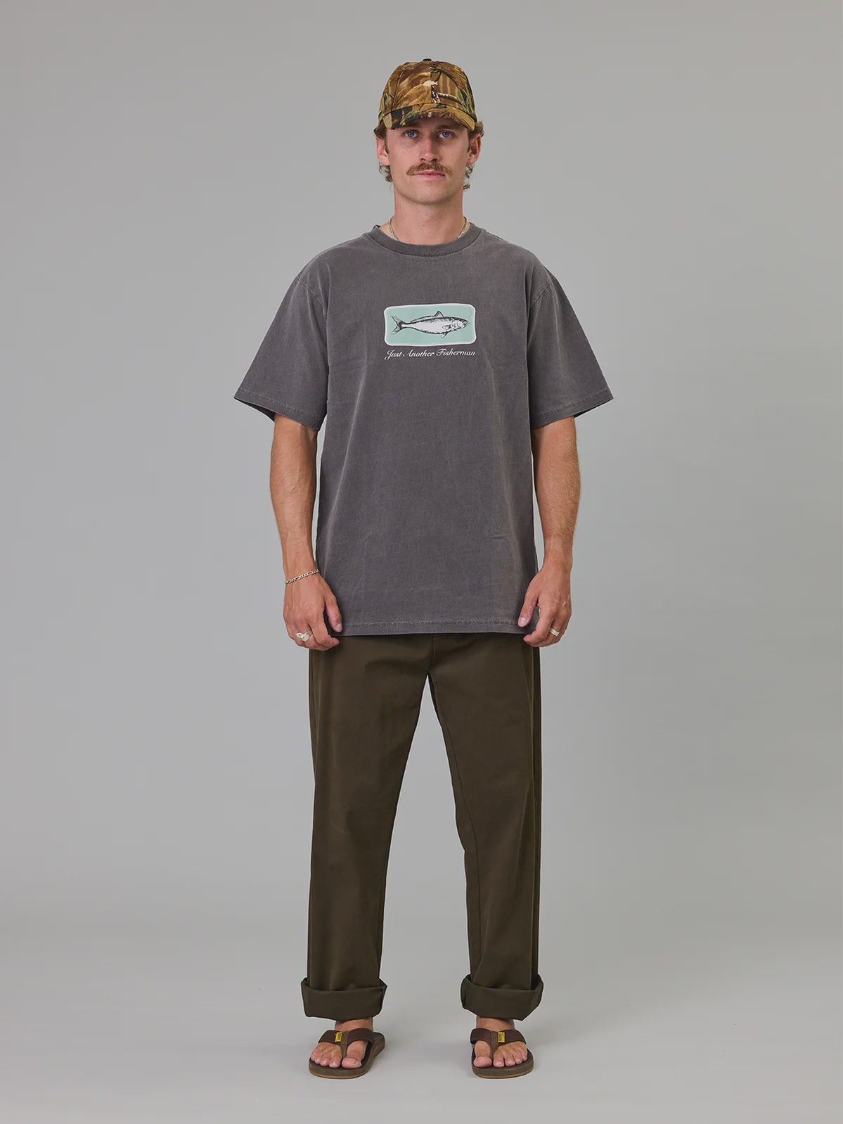 Just Another Fisherman Kahawai Sea Tee Aged Black