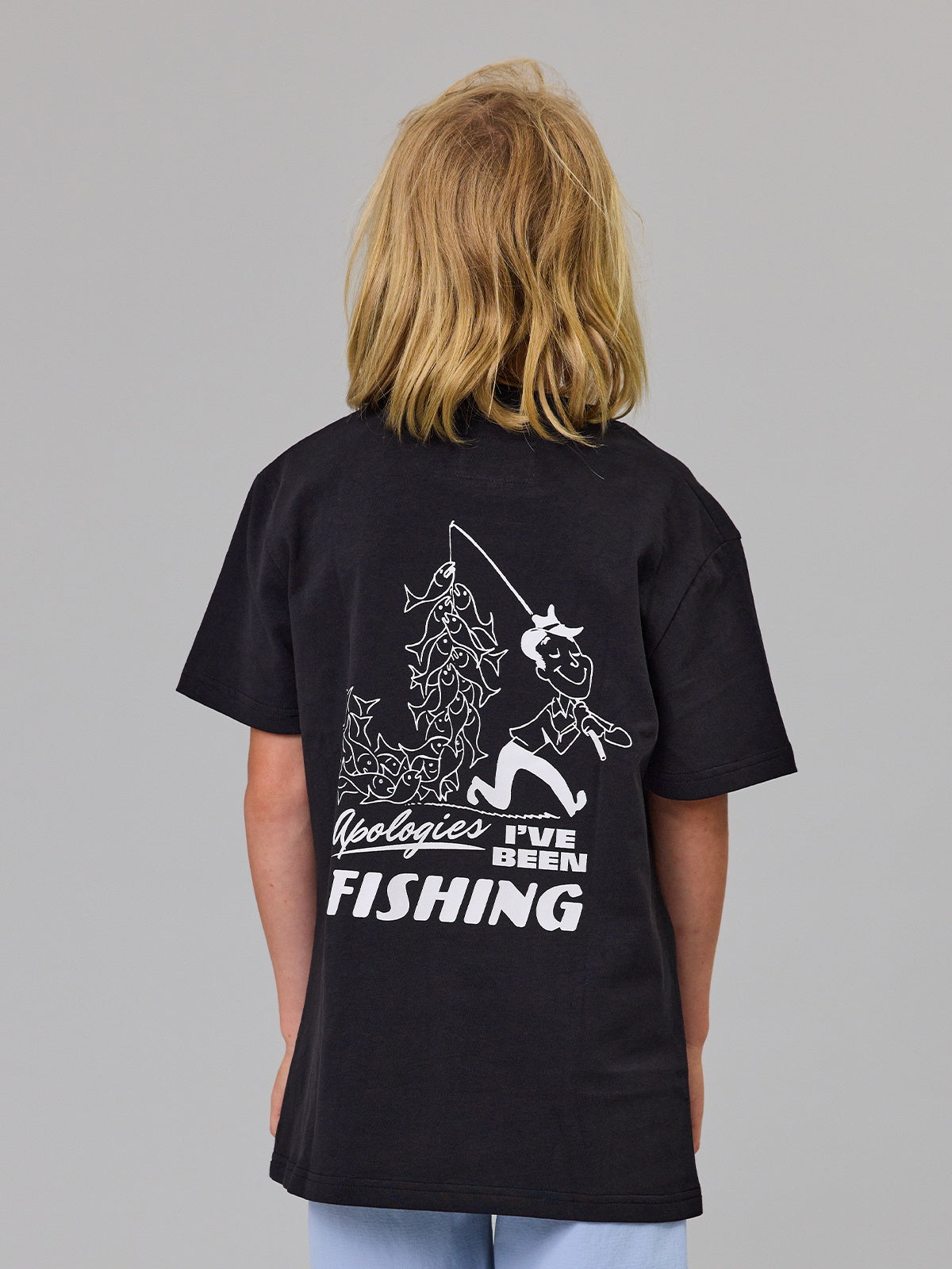 Just Another Fisherman Mini Apologies Tee Black