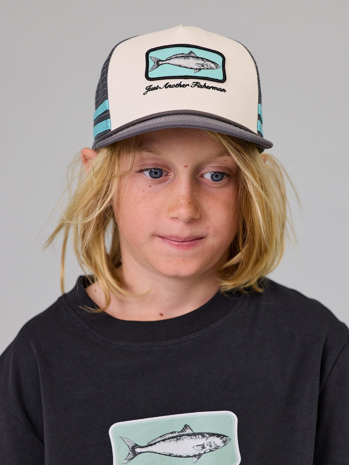Just Another Fisherman Mini Kahawai Lorry Cap Cream/Charcoal