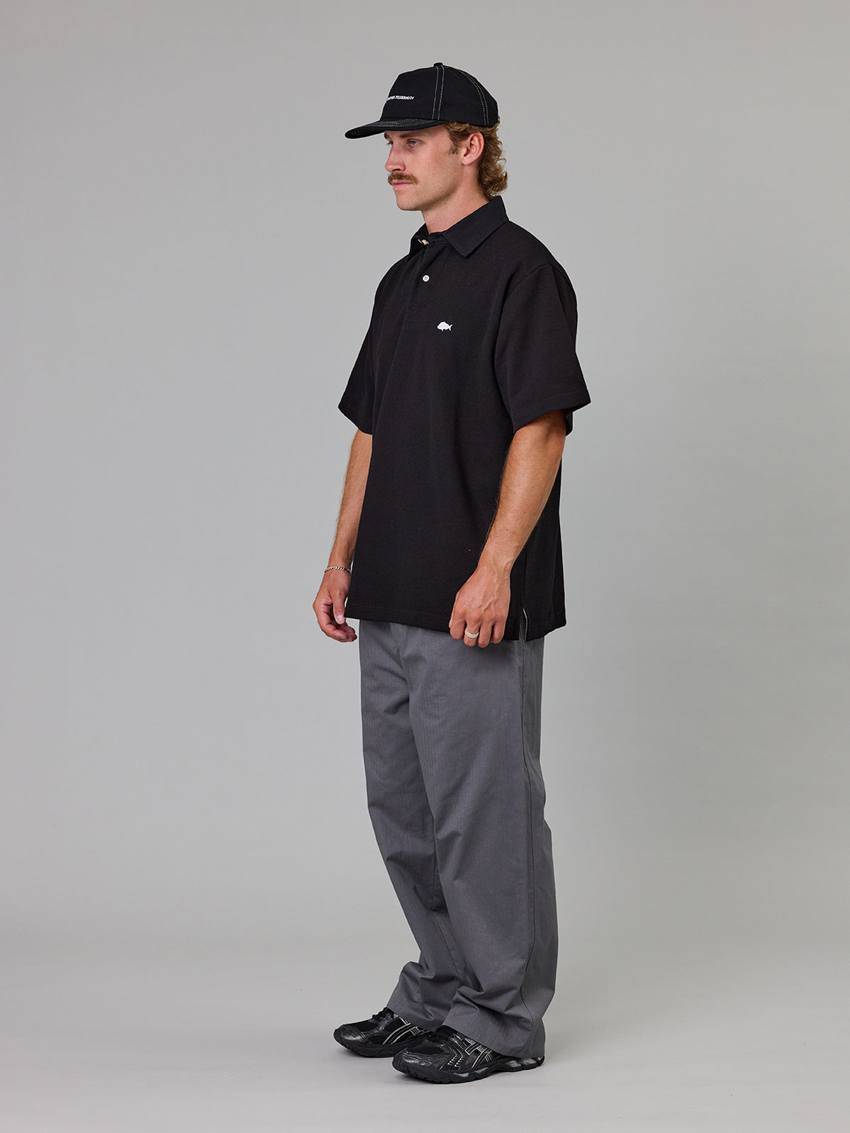 Just Another Fisherman Port Side Polo Black
