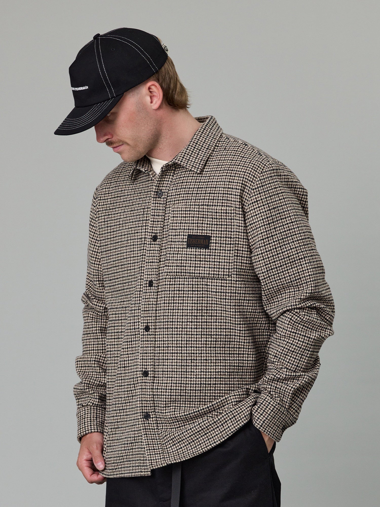 Just Another Fisherman Tooth Over Shirt Brown