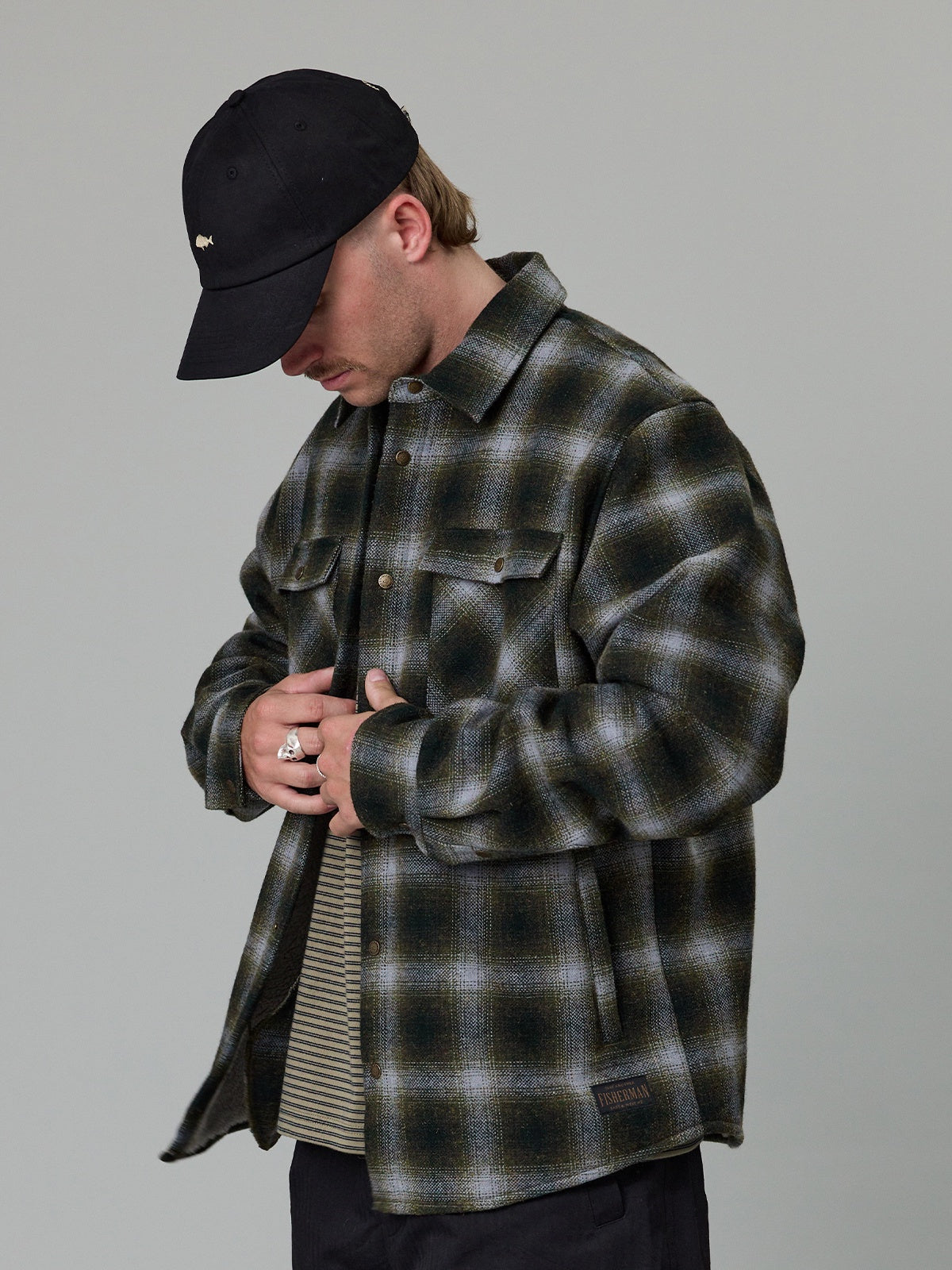 Just Another Fisherman Seaport Shearling Jacket Alpine Check