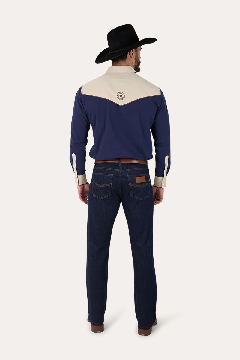 Ringers Western Strut Mens Relaxed Leg Jeans Dark Blue