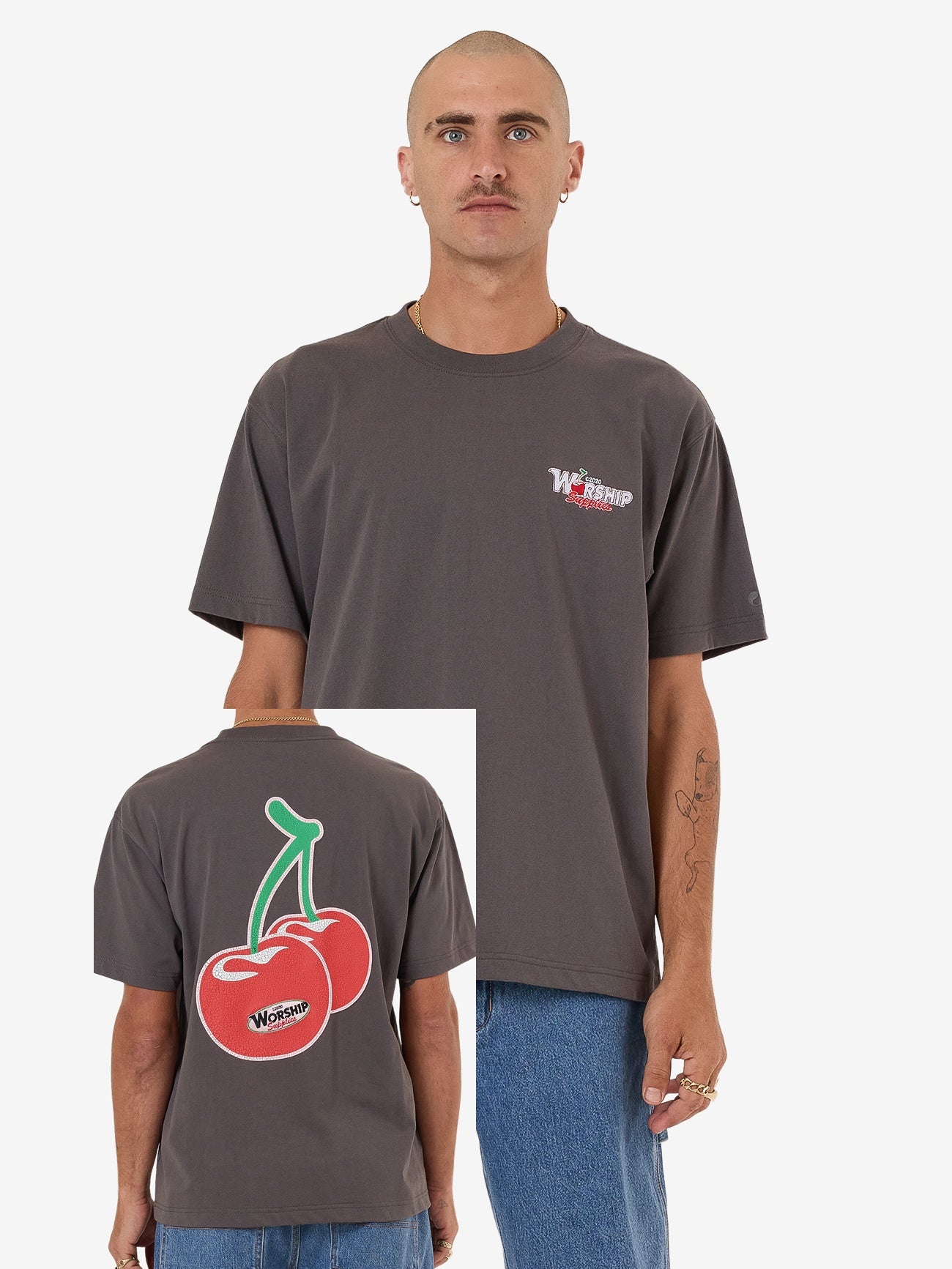 Worship Glazed And Confused Tee Worn Black