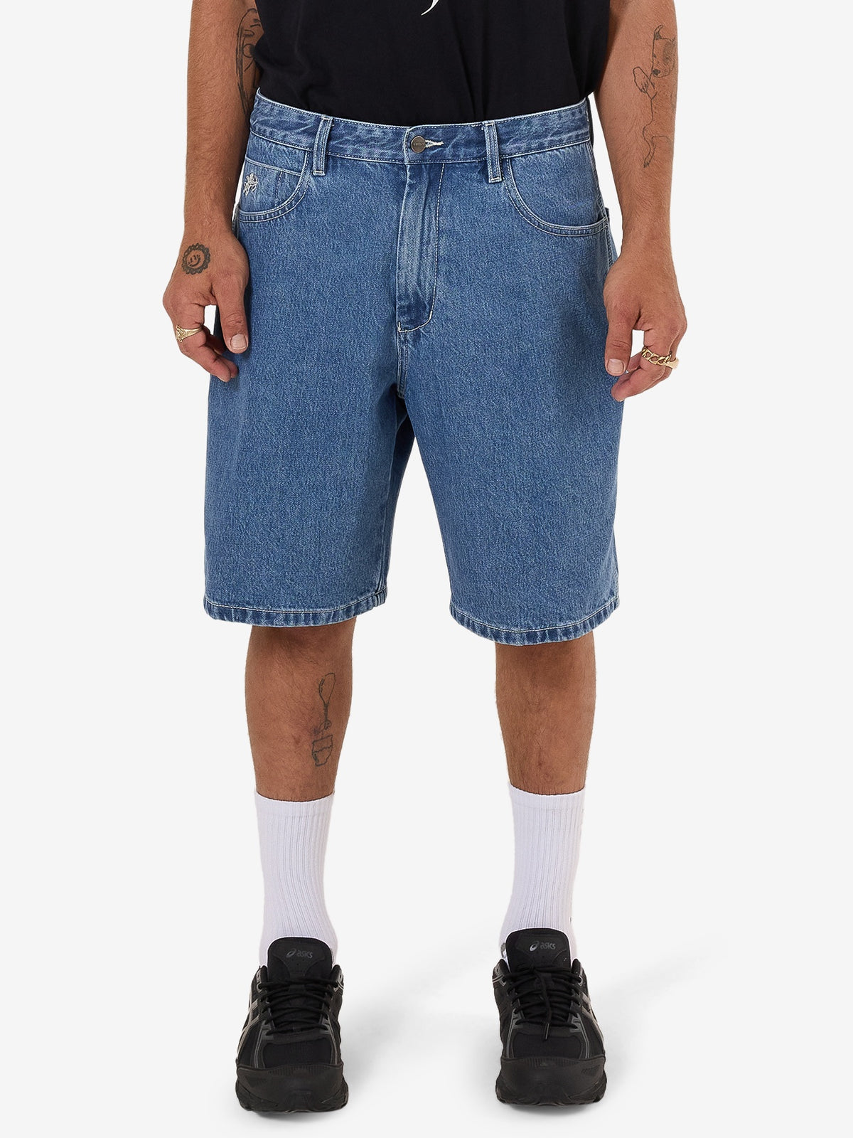 Worship Big Dawg Jean Short Sky High Blue