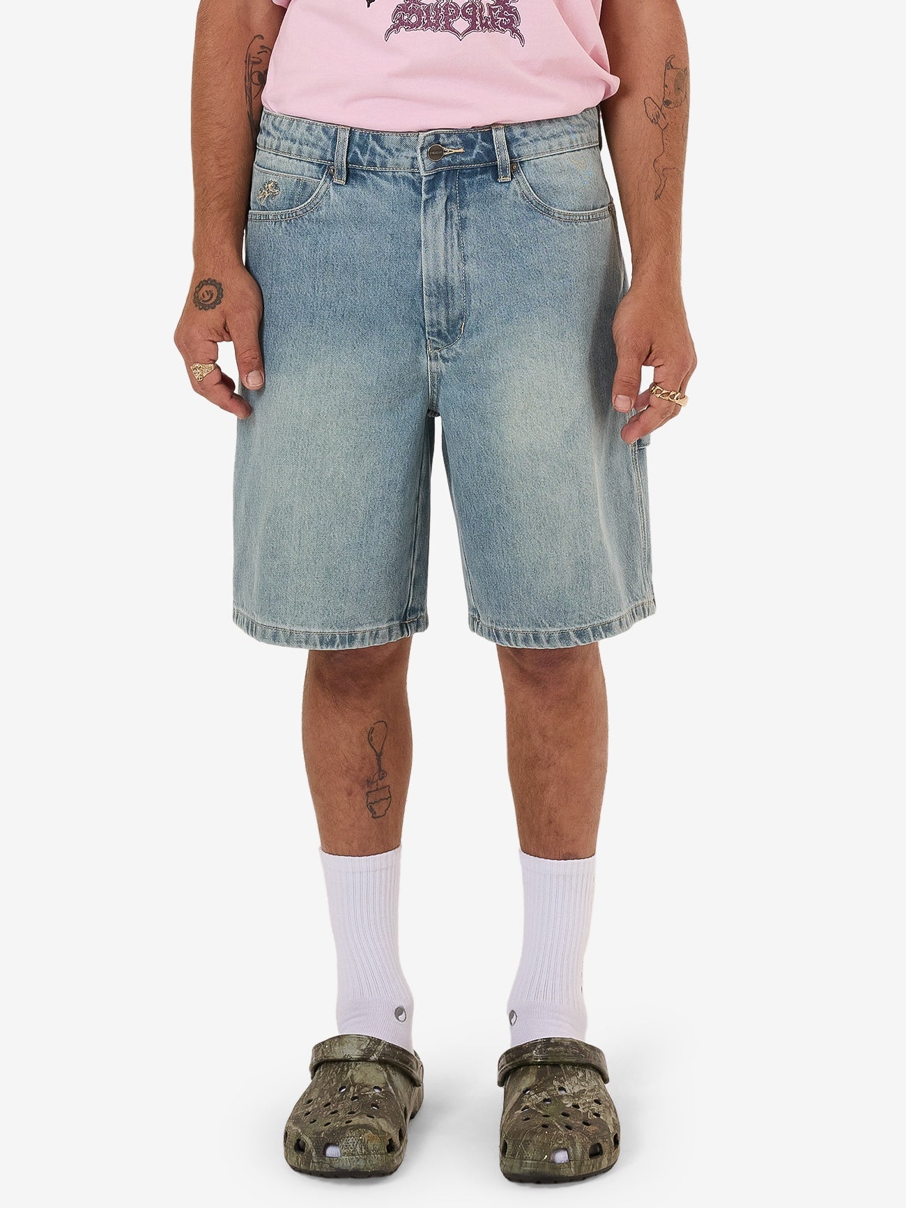 Worship Carpenter Jean Short Light n Dirty