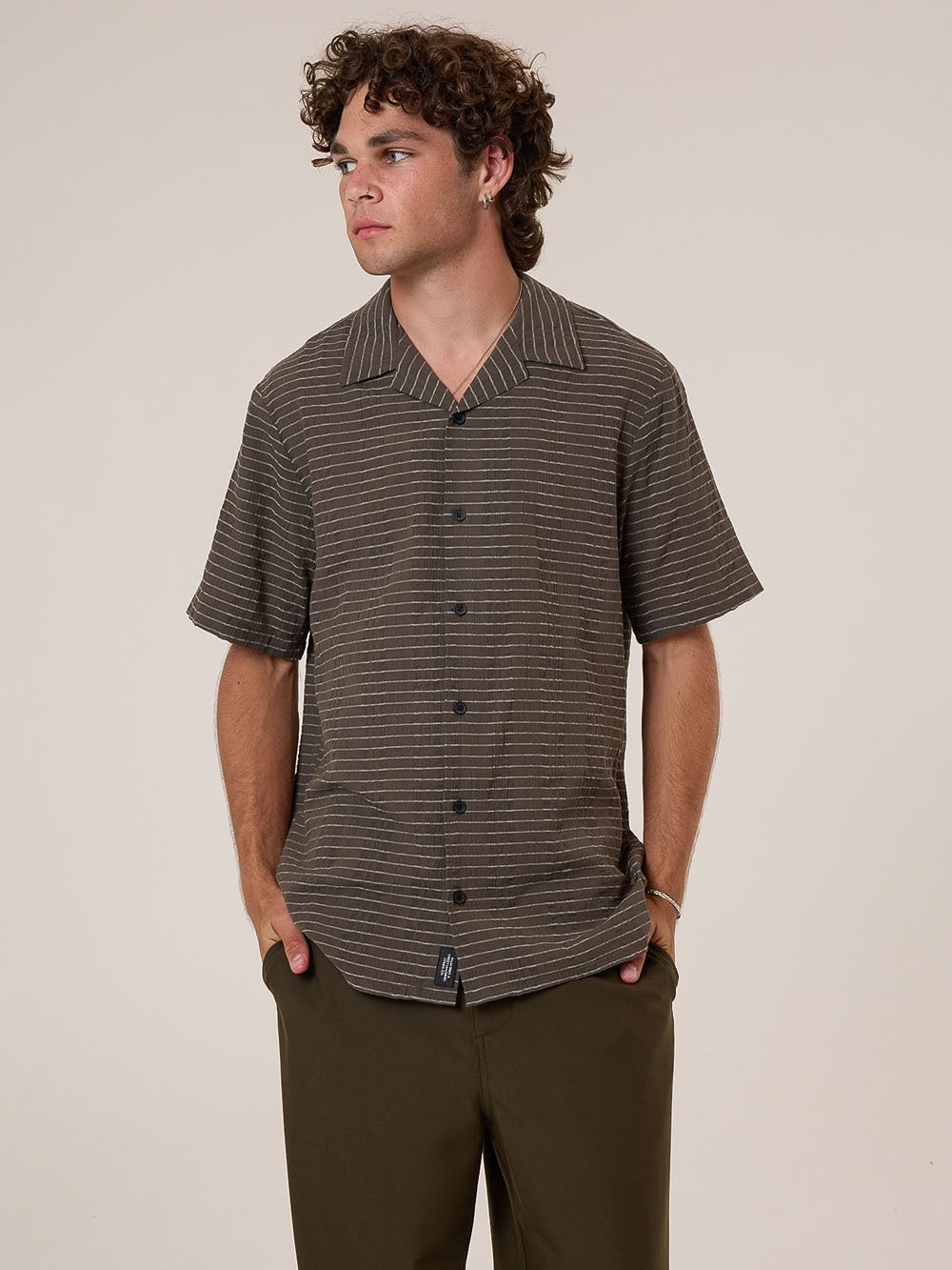 Thrills Unfiltered Bowling Shirt Tarmac