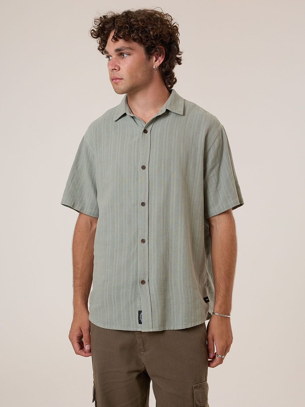 Thrills Unhinged Short Sleeve Shirt Dirty Sage