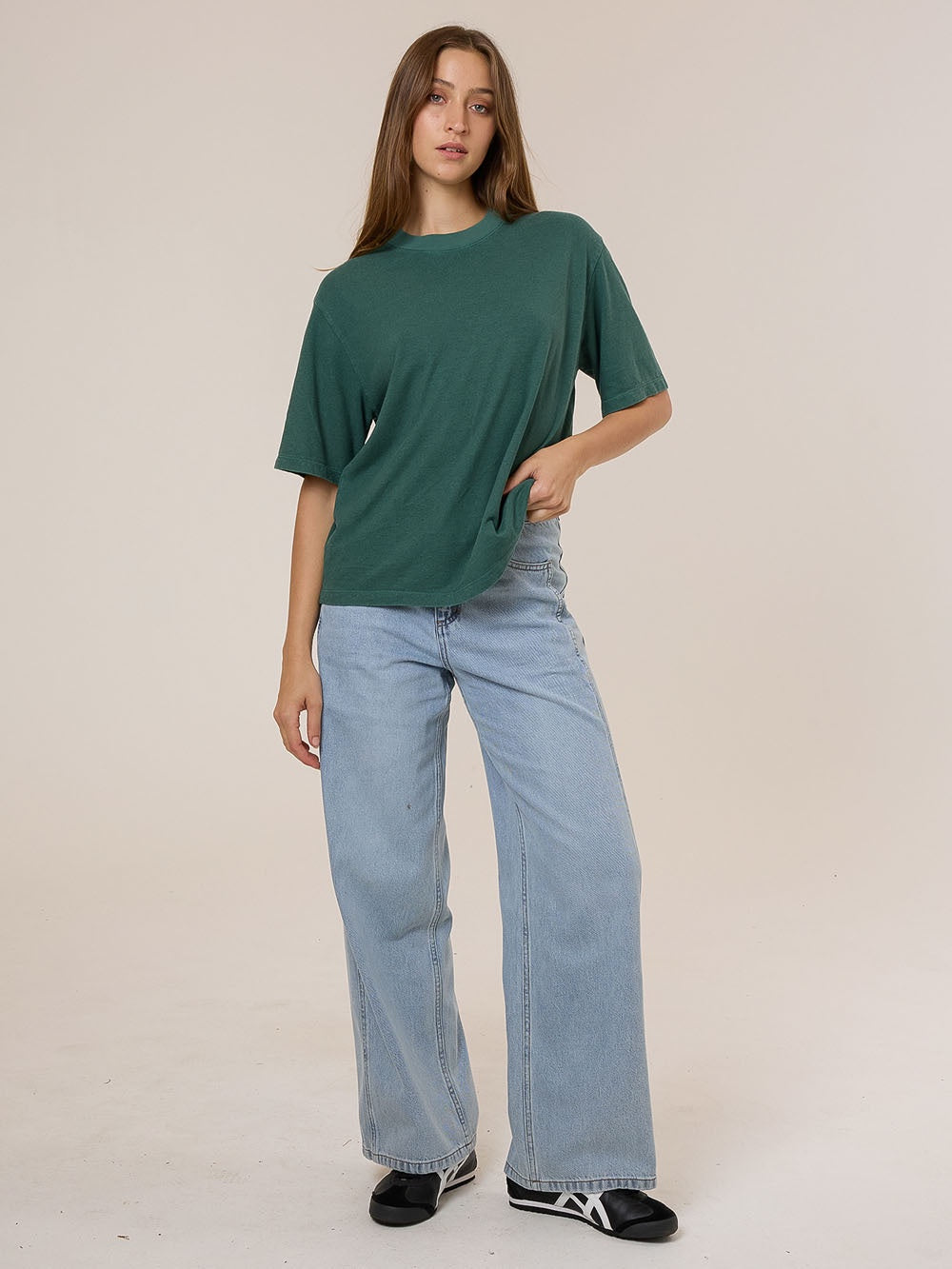 Thrills Hemp Square Tee Sea Pine