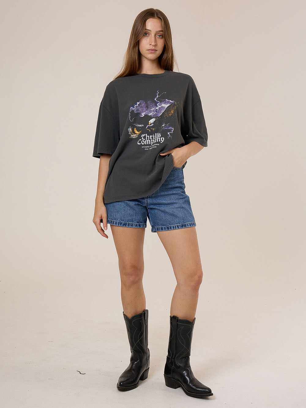 Thrills Flight Risk Oversized Tee Merch Black